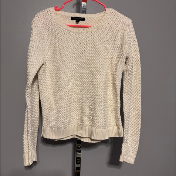 Banana Republic Sweaters - Banana Republic Women's Knit Sweater Ivory Long Sleeve Cotton Blend, Size  Large
